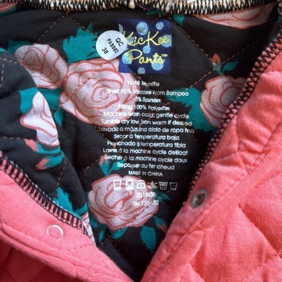 Kickee Pants bamboo quilted hoodie coverall size 12-18m NWT - Picture 2 of 6